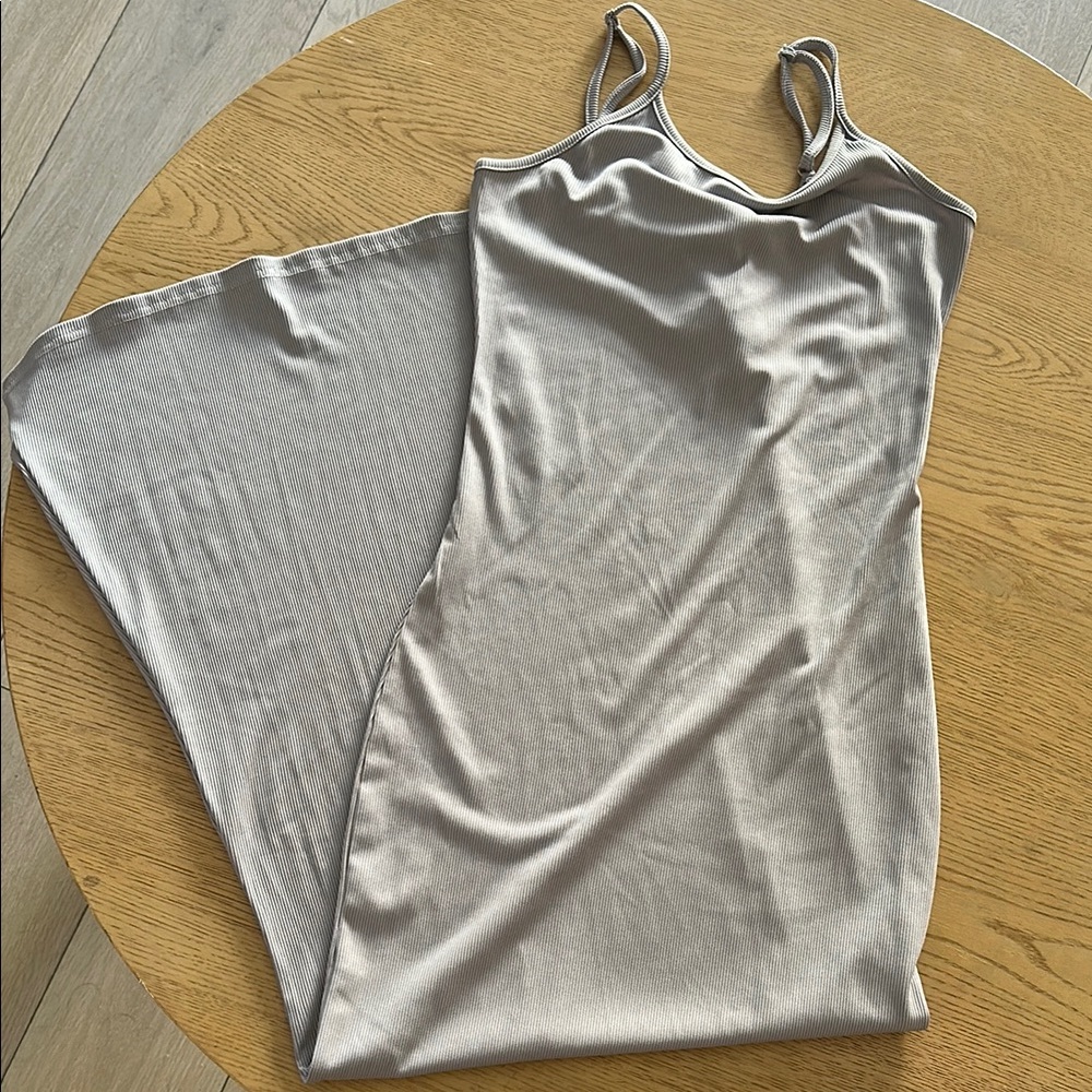 Grey Maxi ribbed Dress SheIn size small